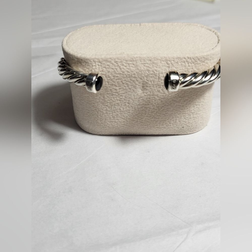 David Yurman Black Onyx Silver Cuff Bracelet. # 237